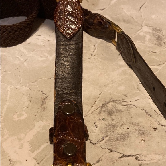 Vintage Genuine Alligator On Cowhide Belt 36 Classic - Picture 10 of 10